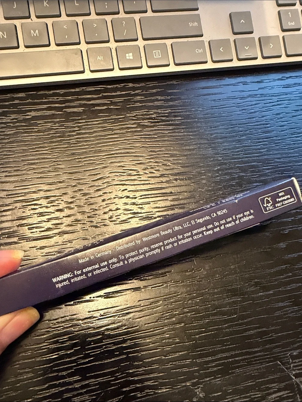 NIB Westmore Beauty Lasting Effects Soft Glide Eyeliner - ultra Black